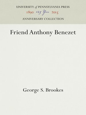 cover image of Friend Anthony Benezet